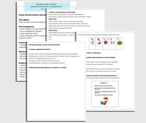 Domino lektury do klasy 1-3.
