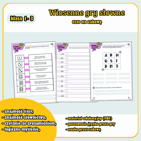 wiosenne gry słowne