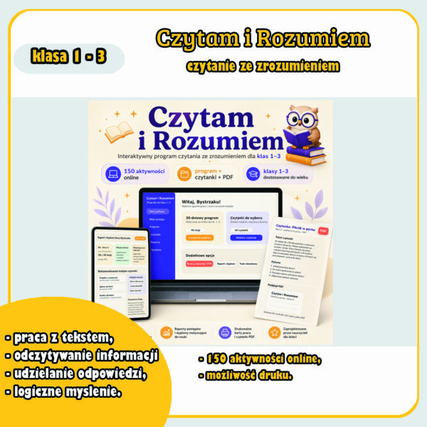 Etykieta produktu_Czytam i rozumiem 1-3 Czytam i Rozumiem - interaktywny system do czytania ze rozumieniem