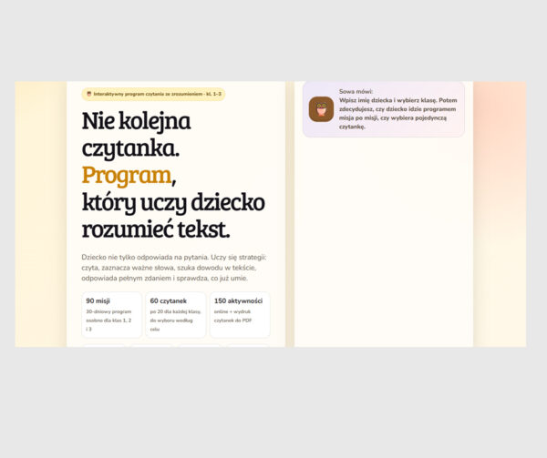 Etykieta_Czytam i Rozumiem 1_3 Pakiet 1 Interaktywny Program do nauki czytania ze zrozumieniem.